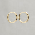 Gold and Silver Plain Round Hoop Earrings