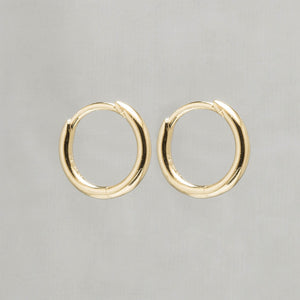 Gold and Silver Plain Round Hoop Earrings