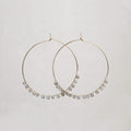 Large Hoop Earrings with Labradorite
