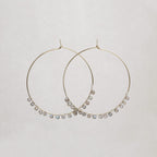 Large Hoop Earrings with Labradorite