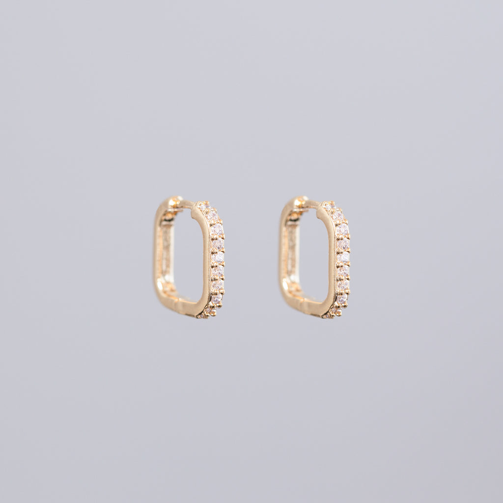 Square Huggie Earrings