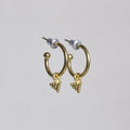 fantastically antique(ish) dotted pyramids charms on hoops