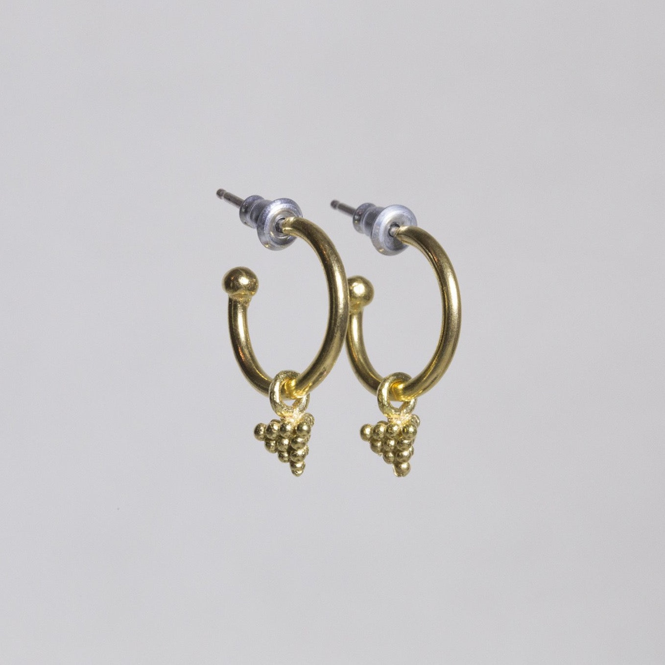 fantastically antique(ish) dotted pyramids charms on hoops
