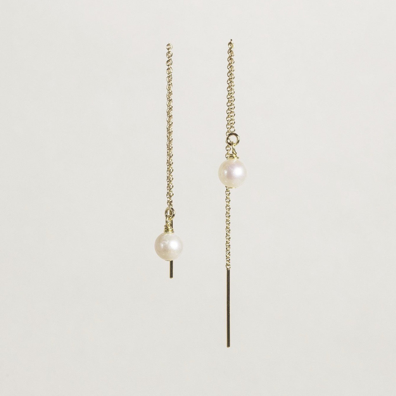 gorgeous and sexy freshwater pearl chain earrings