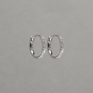 10mm round diamond hoops in 18ct white gold