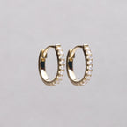 10mm round diamond hoops in 18ct yellow gold
