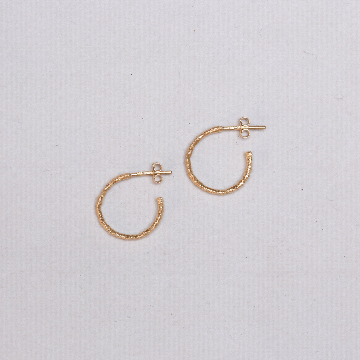 Straight Stitch Hoop Earrings Small