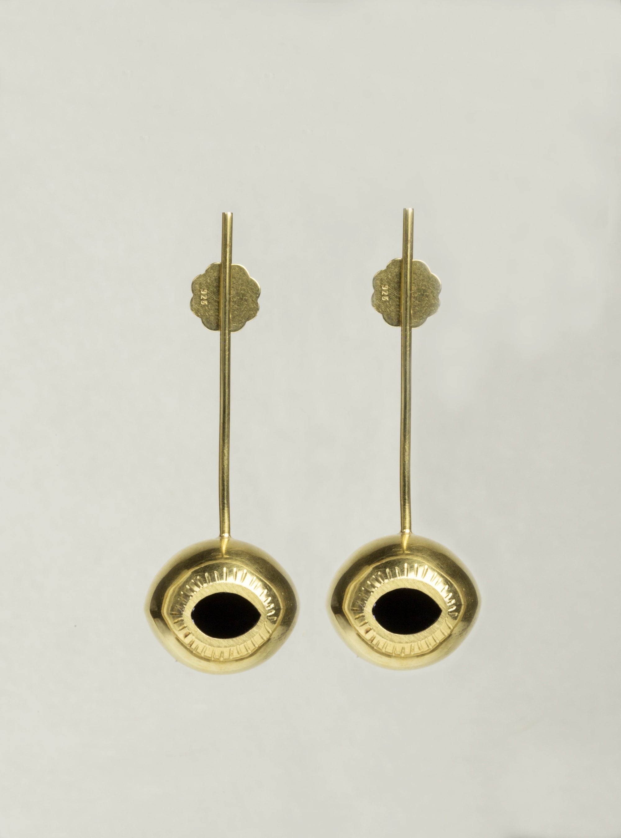 Space Cut Earrings with Engraving 