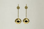 Space Cut Earrings with Engraving by Mara Irsara