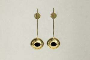 Space Cut Earrings with Engraving by Mara Irsara