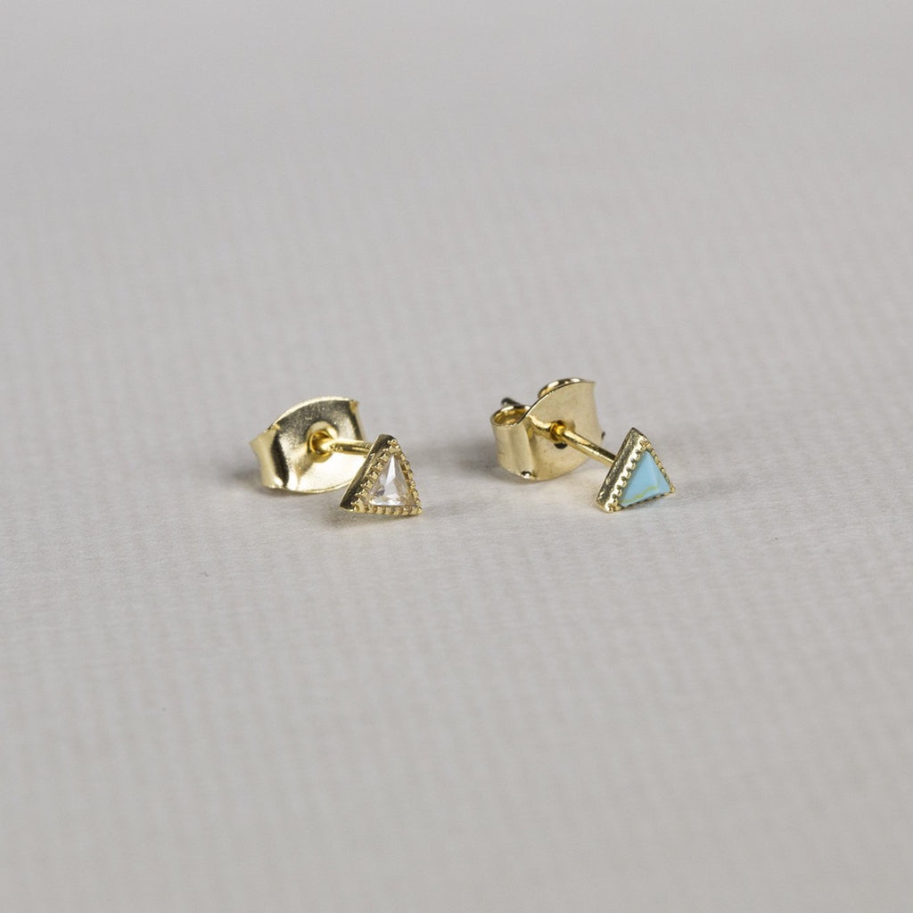 side view of the Tai triangle studs