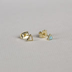 side view of the Tai triangle studs